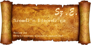Szemán Eleonóra névjegykártya
